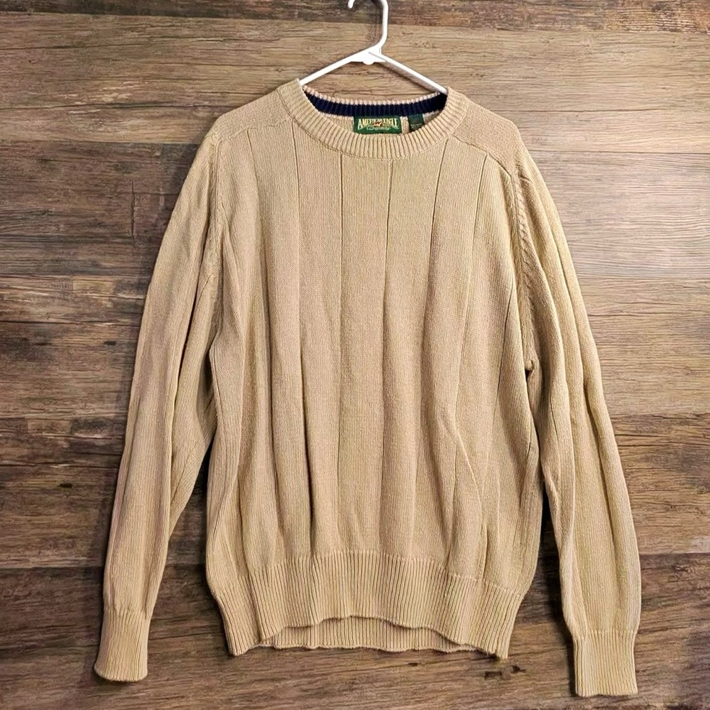 American Eagle Outfitters Tan Crewneck Sweater